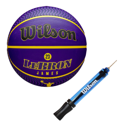 Wilson Player Icon Basketball Lebron James LA LAKERS + ball pump WILSON