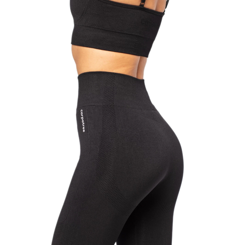 Women's Sports Leggings Carpatree High Vibe Seamless Black Gym