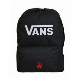 Vans Old Skool Print Backpack Black VN000H50BLK1 + Custom Red Rose