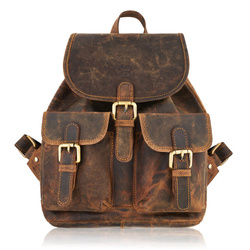 Women's leather backpack Paolo Peruzzi Vintage Retro - T-16-BR