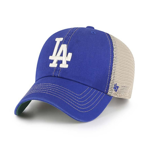 47 Brand MLB LA Los Angeles Dodgers Trawler '47 Clean Up Trucker Cap - B-TRWLR12GWP-RYC