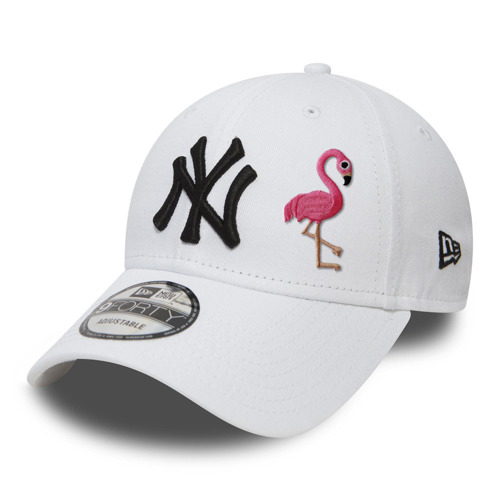 New Era 9FORTY New York Yankees Strapback  - Custom Flamingo - 10745455