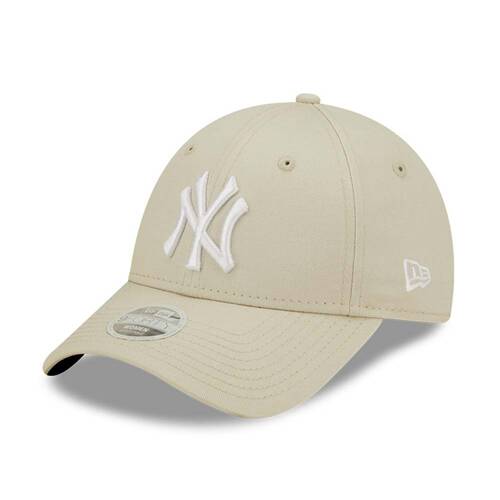 New Era 9FORTY New York Yankees Womens League Essential Light Beige Cap - 60292635 