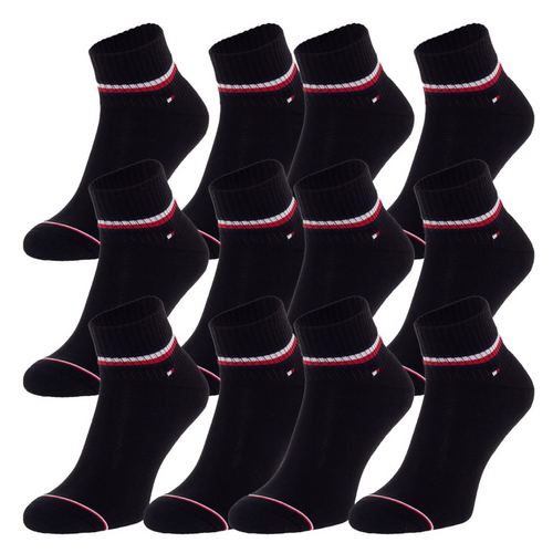 Tommy Hilfiger 12 Socks Men Iconic Quarter 6 pairs size 39-42 - 100001094-200