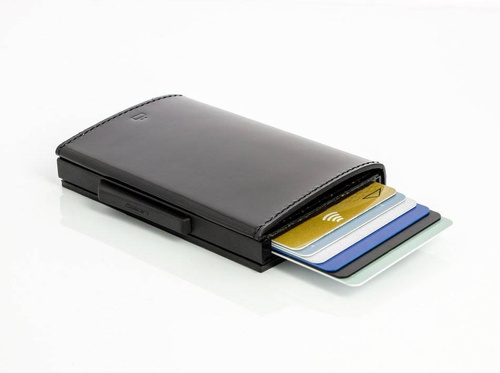 Portfel Aluminiowy Ogon Designs Cascade Wallet Glossy Black RFID protect