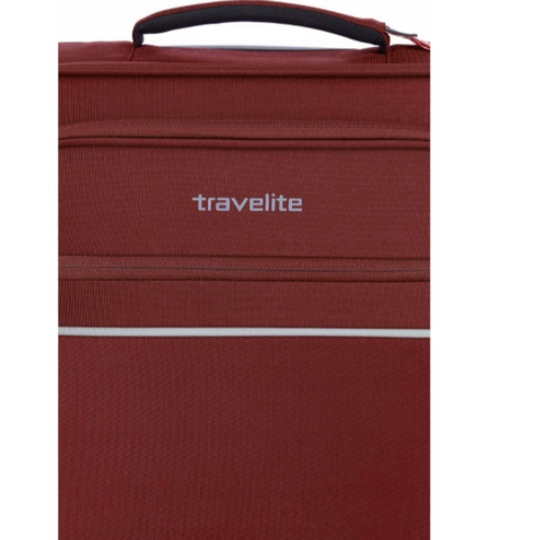 Travelite Cabin Soft-Sided Carry-On Travel Suitcase Bordeaux for Plane 52 cm