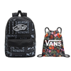 Plecak Vans Realm Backpack Mix of Patterns + Worek Vans Multi Tropic/Dress Blues