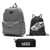 Plecak szkolny sportowy Vans Old Skool H2O Check Kratka VN0A5KI1Y281 + Piórnik + Worek