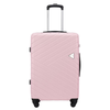 Medium Travel Suitcase PUCCINI Pink with Wheels - ABS027B-3C