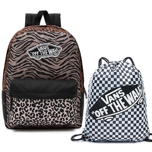 Plecak Szkolny Vans Realm Backpack Animal Patterns + worek Benched Bag
