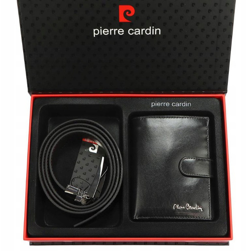 Gift set leather wallet + belt  Pierre Cardin ZG-EX-06