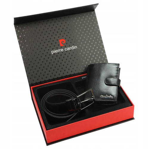 Gift set leather wallet + belt  Pierre Cardin ZG-EX-06