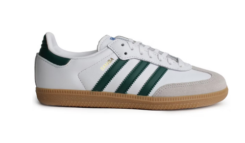 Adidas Samba OG Kids Shoes Kids Cloud White / Collegiate Green / Gum - IE1331