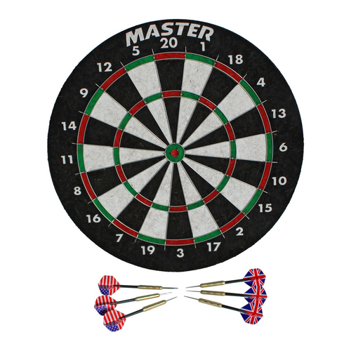 Sizalowa Tarcza do darta MASTER Grader 45 cm + 6 rzutek lotek - MAS-E060