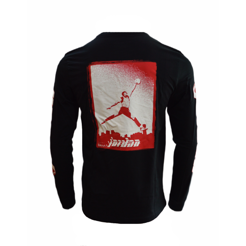 Air Jordan Brand Men's Long-Sleeve T-Shirt Black/Gym Red - FN5976-010