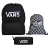 Plecak szkolny miejski Vans Old Skool Print Backpack Black VN000H50BLK1 + Worek + Piórnik