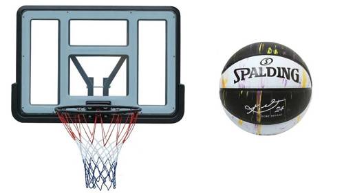 Basketball set Spartan Wall Mounted Backboard + Spalding Ball Kobe