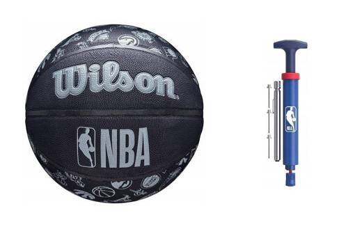 Wilson NBA All Team Outdoor Basketball - WTB1300XBNBA + Pump