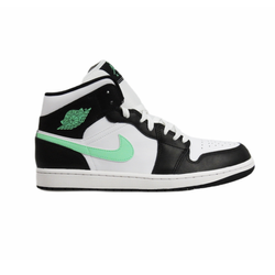 Buty sportowe męskie Air Jordan 1 Mid Green Glow Białe - DQ8426-103