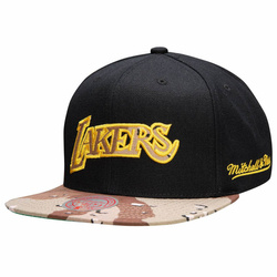 Czapka z daszkiem Mitchell & Ness NBA HWC Los Angeles Lakers Choco Camo - HHSS1101-LALYYPPPBLCK