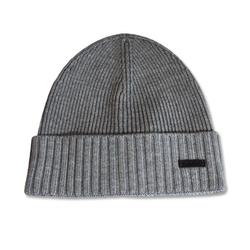 Czapka zimowa wełniana Hugo Boss Virgin Wool Beanie Szara - 50495306-041