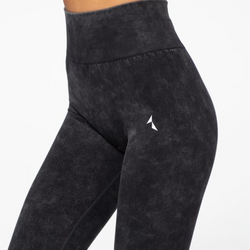 Legginsy damskie sportowe Carpatree  Yasmine wysoki stan marmur  - CP-YSL-BL