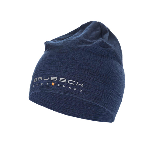 Czapka treningowa Brubeck Active Wool unisex Merino Granatowy/ Navy Blue - HM1018U