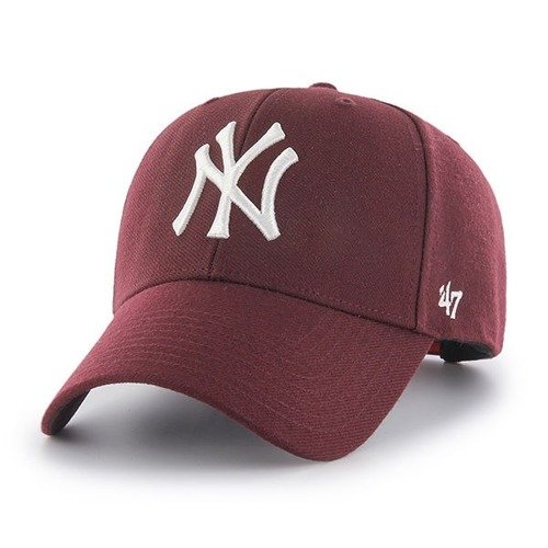 Czapka z daszkiem 47 Brand MLB NY New York Yankees MVP Bordowa - B-MVPSP17WBP-KM