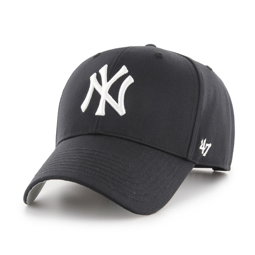 Czapka z daszkiem dziecięca 47 Brand MLB NY New York Yankees Raised Basic Czarna - B-RAC17CTP-BK