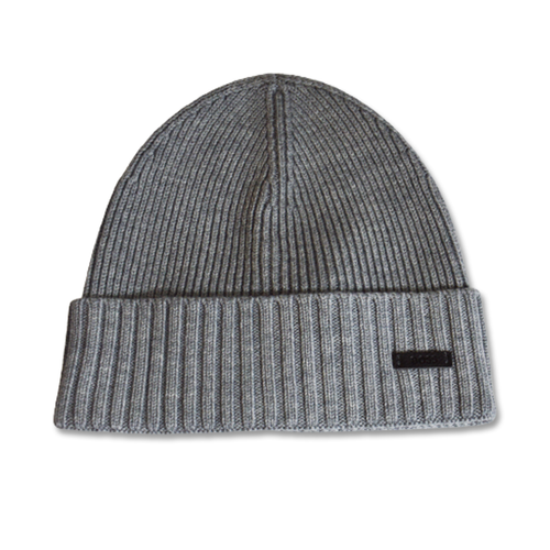 Czapka zimowa wełniana Hugo Boss Virgin Wool Beanie Szara - 50495306-041