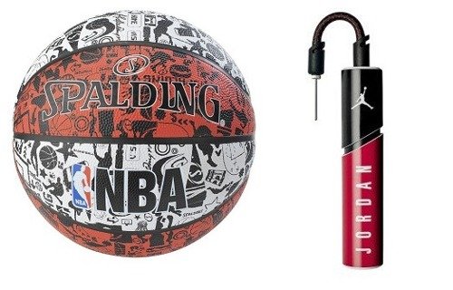 Piłka do koszykówki Spalding NBA Graffiti USA + Pompka Air Jordan