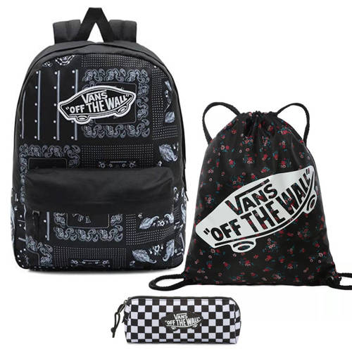 Plecak młodzieżowy Vans Realm Backpack Mix of Patterns + worek + piórnik
