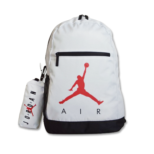 Plecak szkolny Air Jordan School Backpack White + Piórnik - 9B0503-001