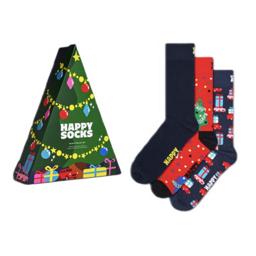 Skarpetki wysokie 3-pack zestaw świąteczny Happy Socks - P001739