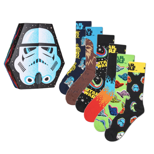 Skarpetki wysokie 6-pack zestaw świąteczny Happy Socks x Star Wars - P002889